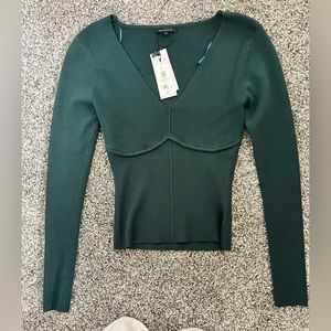 Dynamite dark green sweater top.